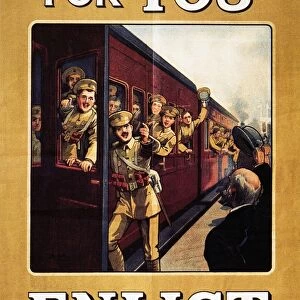 WORLD WAR I: POSTER, 1915. Theres Room For You. Enlist To-day. English World War I recruiting poster, 1915