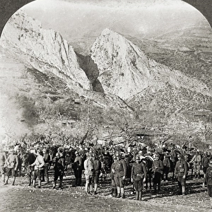 WORLD WAR I: SERBIA, c1915. Serbian reserves in the Balkan Mountains awaiting orders to advance