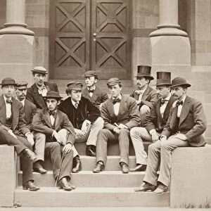 YALE COLLEGE, 1870. A group of Yale undergraduates in 1870. Photograph