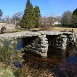 Postbridge Print: Two Bridges over the East Dart River Postbridge Print: Two Bridges over the East Dart River