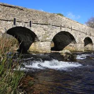 Postbridge Devon Print: East Dart River Bridge Postbridge Devon Print: East Dart River Bridge