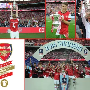 Arsenal 2014 FA Cup Final Winners Montage. Art Prints