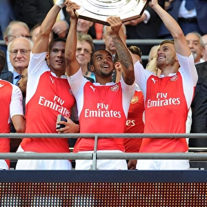 Arsenal Celebrates FA Community Shield Win over Chelsea (2015)
