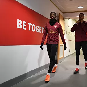 Arsenal FC: Eddie Nketiah and Konstantinos Mavropanos Prepare for Arsenal v Cardiff City (2018-19)