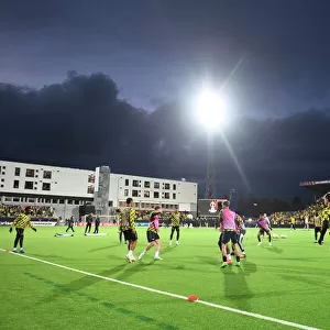 Arsenal FC Pre-Match Warm-Up at Bodø/Glimt's Aspmyra Stadion, UEFA Europa League 2022-23