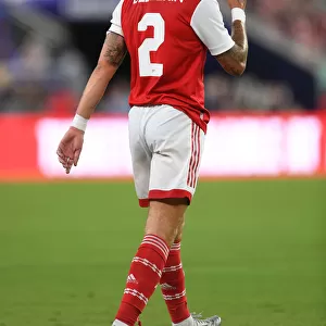 Arsenal FC Training in Baltimore: Hector Bellerin in Action during Arsenal vs. Everton Pre-Season Match, 2022