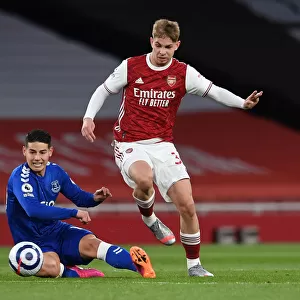 Arsenal vs Everton: Emile Smith Rowe Clashes with James Rodriguez in Premier League Showdown