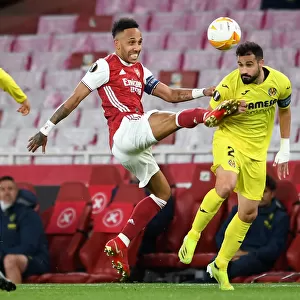 Arsenal vs Villarreal: Aubameyang Clashes with Gaspar in UEFA Europa League Semi-Final Amid Empty Stands