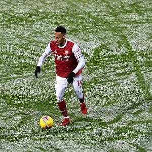 Arsenal's Aubameyang and Tierney in Action against West Bromwich Albion (2020-21)