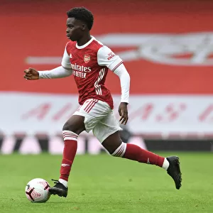 Arsenal's Bukayo Saka in Action: Arsenal vs Sheffield United (2020-21) - Emirates Stadium