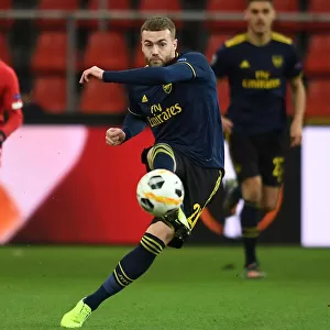 Arsenal's Calum Chambers in Action against Standard Liege in UEFA Europa League Group F
