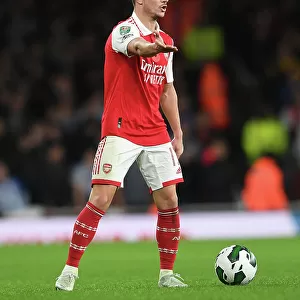 Arsenal's Cedric Soares in Action Against Brighton in Carabao Cup Match