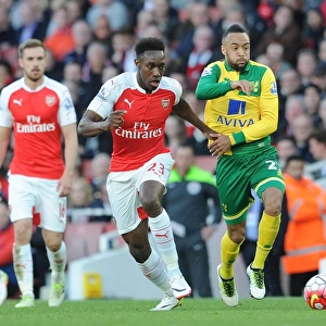 Arsenal's Danny Welbeck vs. Nathan Redmond: Intense Clash in Arsenal v Norwich City Premier League Match