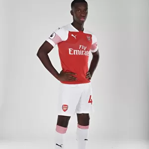 Arsenal's Eddie Nketiah at 2018/19 First Team Photo Call