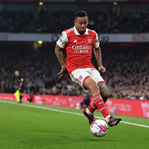 Arsenal's Gabriel Jesus in Action Against Southampton in the Premier League (2022-23)