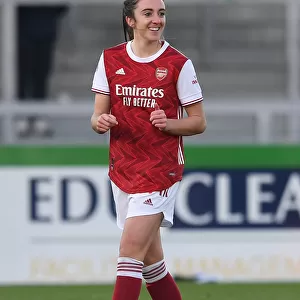 Arsenal's Lisa Evans in Action: FA WSL Match vs Birmingham City Women (2020-21)
