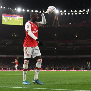 Arsenal's Nicolas Pepe in Action: FA Cup Clash Against Leeds United