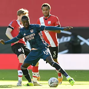 Arsenal's Nicolas Pepe in FA Cup Action: Southampton vs Arsenal (FA Cup 4th Round 2021)