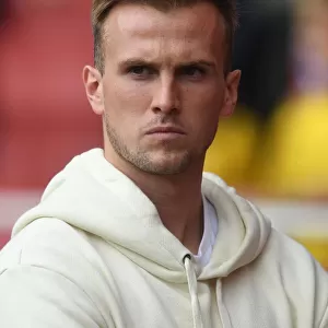 Arsenal's Rob Holding Braces for Arsenal v Burnley Clash in Premier League (2019-20)