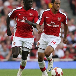 Arsenal's Theo Walcott and Bacary Sagna in Action Against Hull City: 1-2 Defeat at Emirates Stadium, Barclays Premier League, September 27, 2008