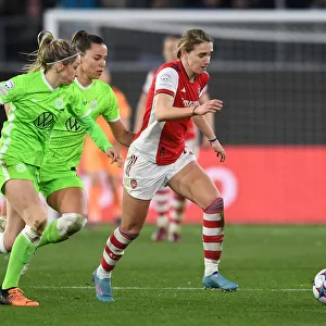 Arsenal's Vivianne Miedema Faces Off Against Wolfsburg Defenders in UEFA Women's Champions League Quarterfinals