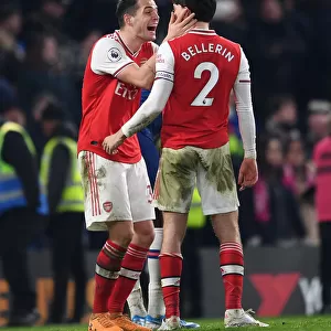 Arsenal's Xhaka and Bellerin Celebrate Premier League Victory Over Chelsea