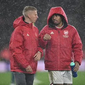 Arsenal's Zinchenko and Jesus Connect After Champions League Clash vs. PSV Eindhoven (2023-24)