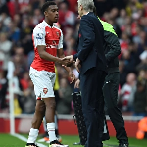 Arsene Wenger Bids Farewell: Iwobi's Substitution in Arsenal's 2016 Premier League Match vs. Watford