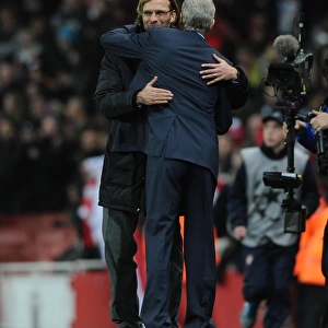 Arsene Wenger and Jurgen Klopp: A Heartfelt Embrace After Arsenal vs. Borussia Dortmund in the Champions League (2011)