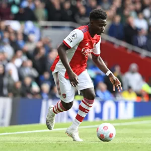 Bukayo Saka: Arsenal Star in Action against Brighton & Hove Albion, Premier League 2021-22