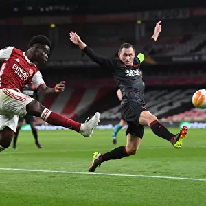 Bukayo Saka in Empty Emirates: Arsenal's Lone Warrior in Europa League Quarterfinal vs Slavia Praha