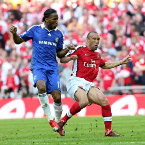 Clash of Titans: Silvestre vs. Drogba in the FA Cup Semi-Final Showdown - Arsenal 1:2 Chelsea at Wembley Stadium (April 18, 2009)