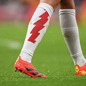 Detailed View of Alessia Russo's Adidas Predator Boots at Arsenal FC vs Chelsea FC, Barclays Women's Super League (2023-24)