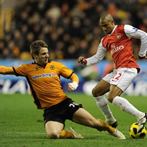 Gael Clichy (Arsenal) Kevin Doyle (Wolves). Wolverhampton Wanderers 0: 2 Arsenal