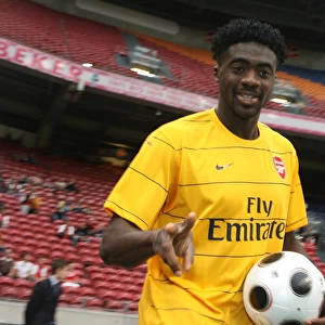 Kolo Toure in Action for Arsenal Against Seville at the Amsterdam Tournament, 2008