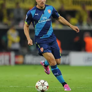 Lukas Podolski: Battle of the Borussias - Borussia Dortmund vs. Arsenal, UEFA Champions League, 2014