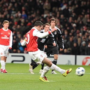 Robin van Persie Scores First Arsenal Goal of the Season from Penalty Spot against Partizan Belgrade