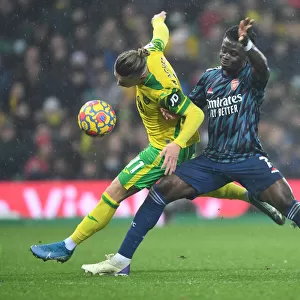 Saka vs. Placheta: Intense Battle in Norwich City vs. Arsenal Premier League Clash