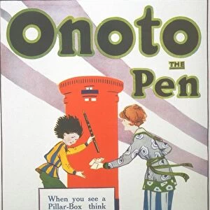 1920s UK pens pencils post-boxes pillar boxes onoto