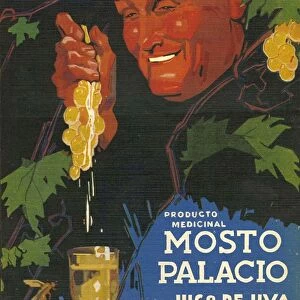 Mosto Palacio 1934 / 35 1930s Spain wine alcohol grapes fruit cc