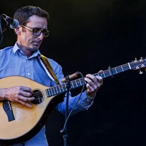 Eamon Doorley of the Julie Fowlis Band playing at Oban Live in Scotland