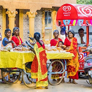 A street food stall at Mamallapuram in Tamil Nadu, India