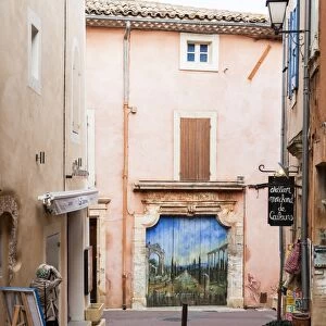 A street in the town of Rousillon in France