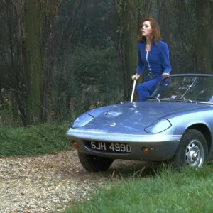 Mrs. Peel and her Lotus Elan