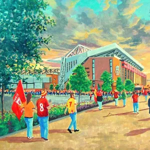 ANFIELD MAINSTAND Going to the Match Fine Art - Liverpool FC