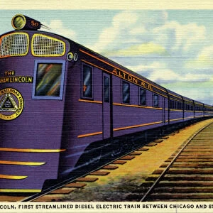 The Abraham Lincoln, First Streamlined Diesel Electric Train Between Chicago and St. Louis