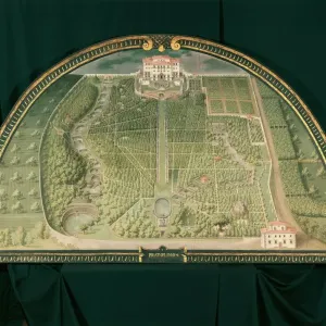 Print of Villa Pratolino lunette in Vaglia, Florence Print of Villa Pratolino lunette in Vaglia, Florence