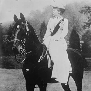 Augusta Victoria of Schleswig- Holstein on horse