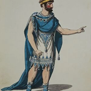 Austria, Vienna, Costume sketch for Titus in The Clemency of Titus by Wolfgang Amadeus Mozart for a performance in Vienna