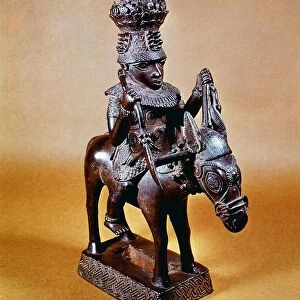 Benin bronze of horse and rider. British Museum